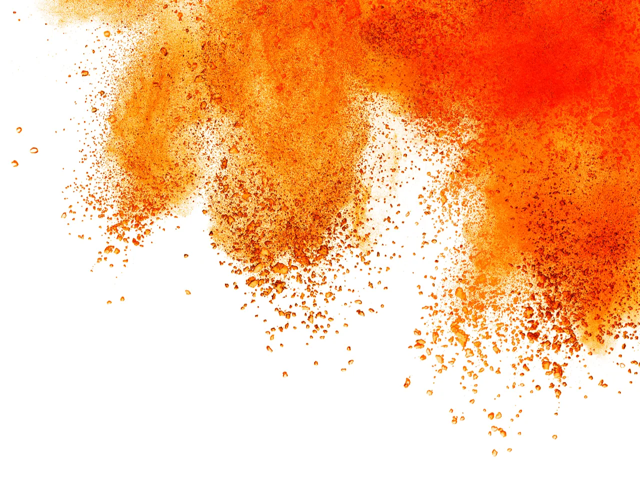 orangene Pulverexplosion soll Vitamin B2 (Riboflavin) darstellen 